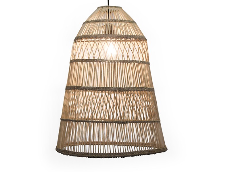 Natural Simple Rattan Bell Light Natural Simple Rattan Bell Light